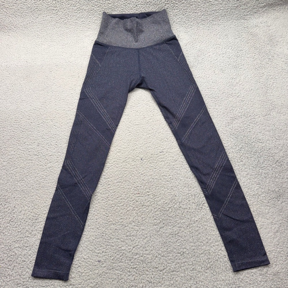 Athleta 511487-00 Women XS Blue Sparkle Twilight Tight Seamless Leggings Bototms